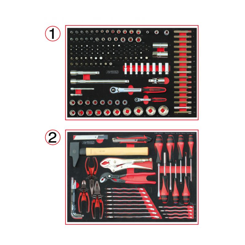 Servante RACING 5 tiroirs équipée de 184 outils