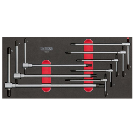 Module de clés mâles 6 pans à poignée en T - 8 pièces