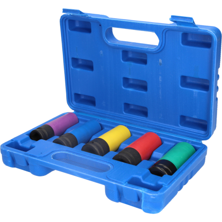 Coffret de 5 douilles à chocs pour jantes aluminium 15 / 17 / 19 / 21