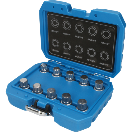 Coffret de démontage d'écrous antivols VW - 10 pcs