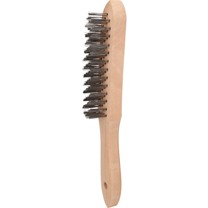 Brosse métallique acier à 4 rangées, L. 290 mm