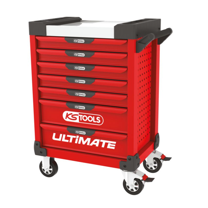 Servante ULTIMATE rouge 7 tiroirs équipée de 337 outils