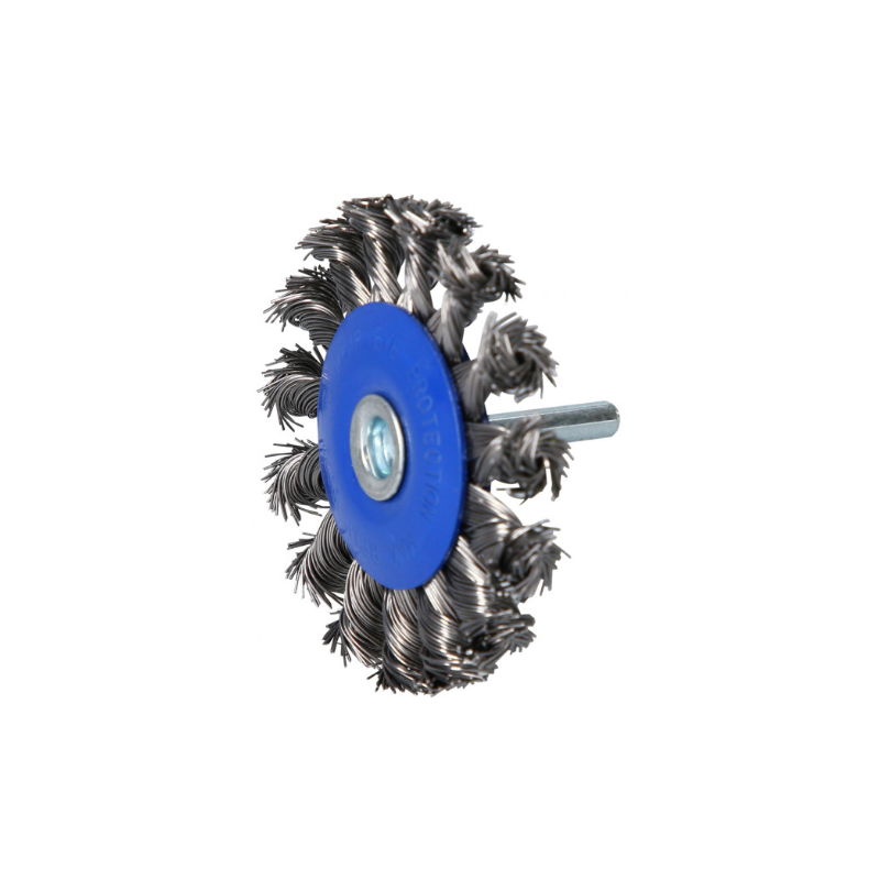 Brosse circulaire torsadée Ø75 mm, queue 6 mm
