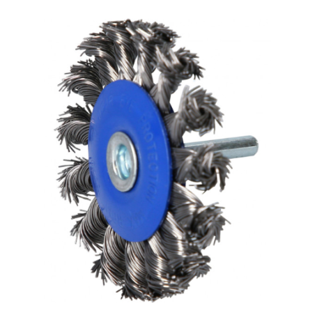 Brosse circulaire torsadée Ø75 mm, queue 6 mm
