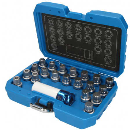 Coffret de démontage d'écrous antivols BMW - 21 pcs