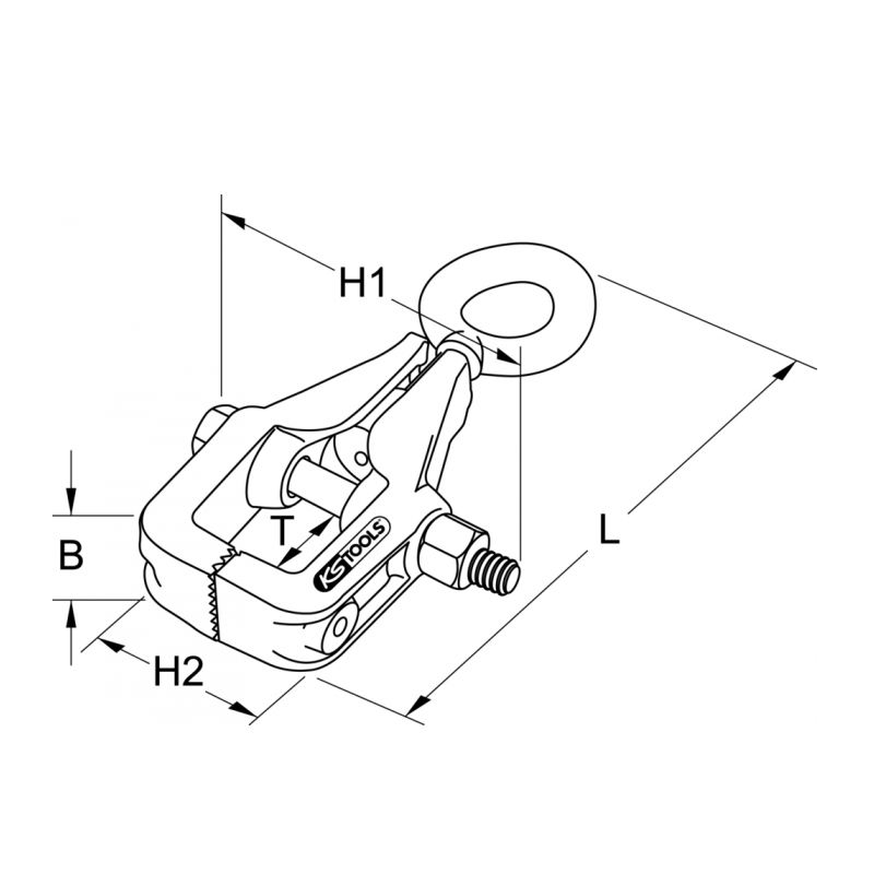 Pince de traction pour box, modèle BZK, un sens de traction