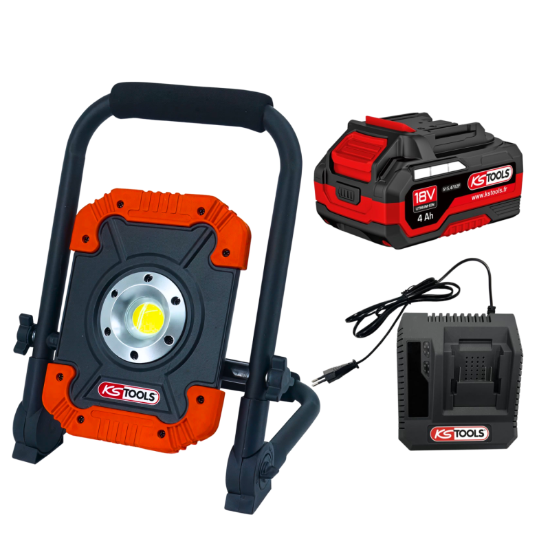 PACK Projecteur de chantier sur batterie - 3000 Lumens (batterie + chargeur)