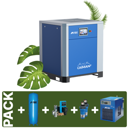 Ensemble CAIMAN 10CV compresseur à vis (sécheur + filtre + réservoir + purgeur)