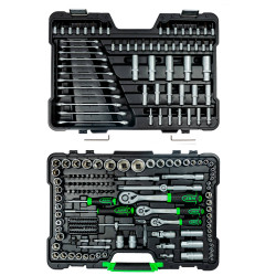 Coffret à outils avec douilles hexagonales zingué (216 pièces)