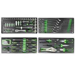 Boîte métallique avec outils zingués (143 pièce)
