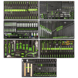 Chariot à outils équipé XL de 8 tiroirs monté (468 pièces)
