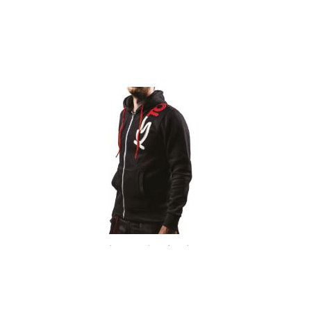Sweatshirt col zippé noir - M
