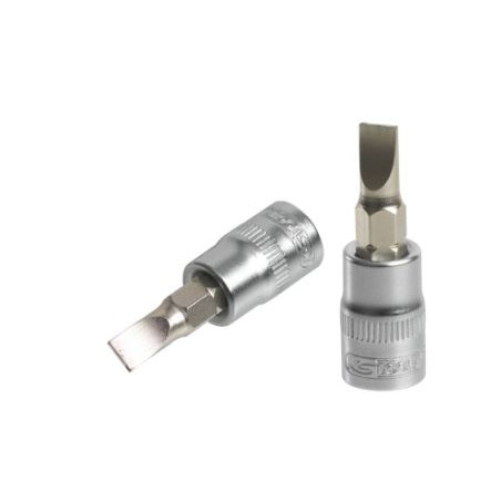 Douille tournevis - 1/4''- L, 37 mm - Fente 7 mm - CHROMEmat