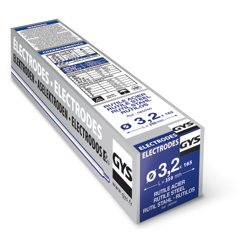165 Électrodes rutiles E6013 Ø 3,2
