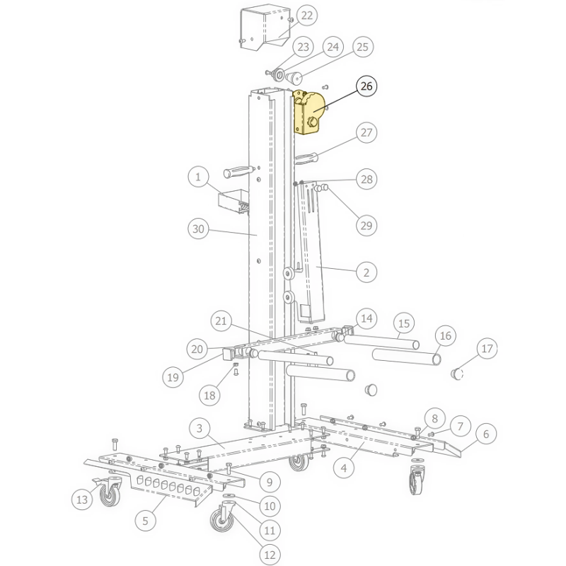 Treuil de levage 400Kg - Equerre de tirage 009776 (non vendable)