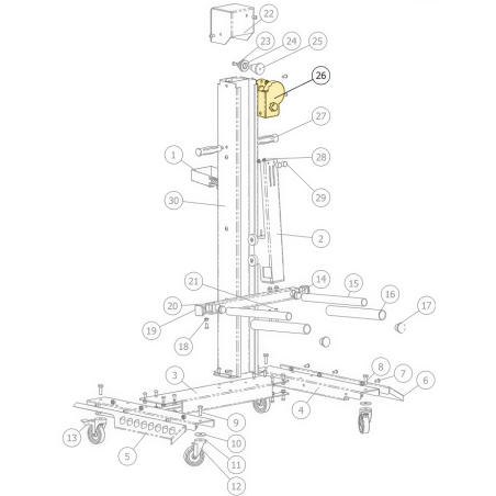 Treuil de levage 400Kg - Equerre de tirage 009776 (non vendable)