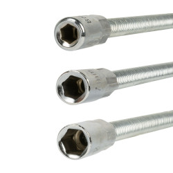 Jeu de 3 tournevis flexibles porte embouts 1/4" (6.7.8mm)