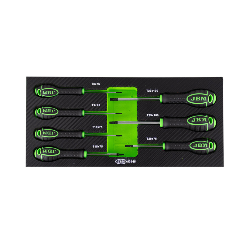 Jeu de 7 tournevis TORX avec EVA carbone (MODULE)