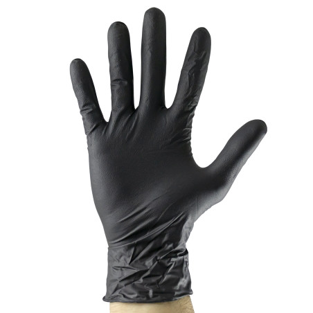 100 gants nitrile jetables noir (XL)