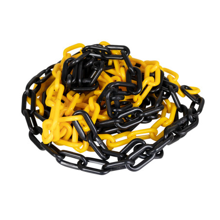 Chaîne PVC jaune et noire (7m)