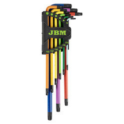Jeu de 9 clés TORX extra longues (en couleurs)