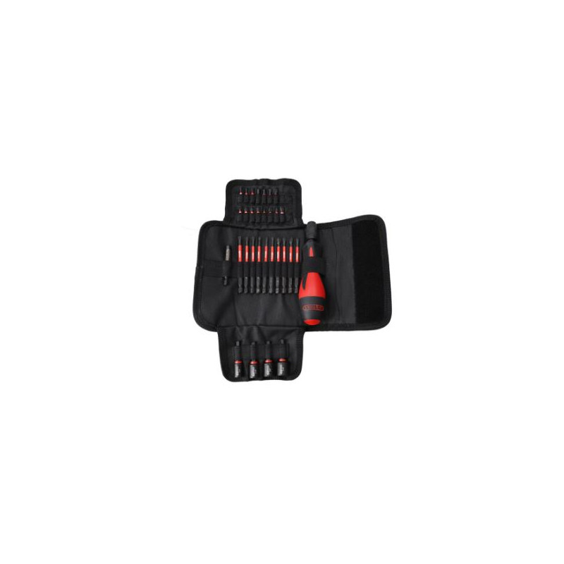 Trousse d'embouts de vissage à chocs 1/4'' avec tournevis porte-embou