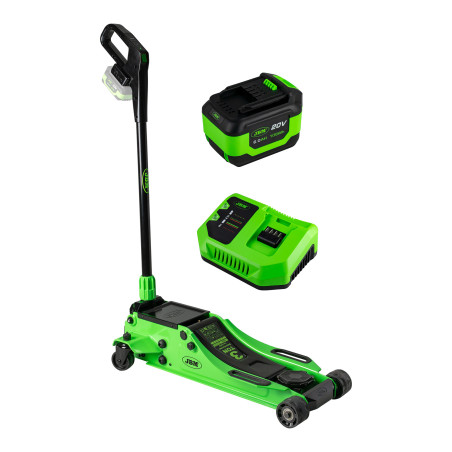 pack CRIC ROULEUR HYDRAULIQUE 3T AVEC BATTERIE DE 6AH ET CHARGEUR