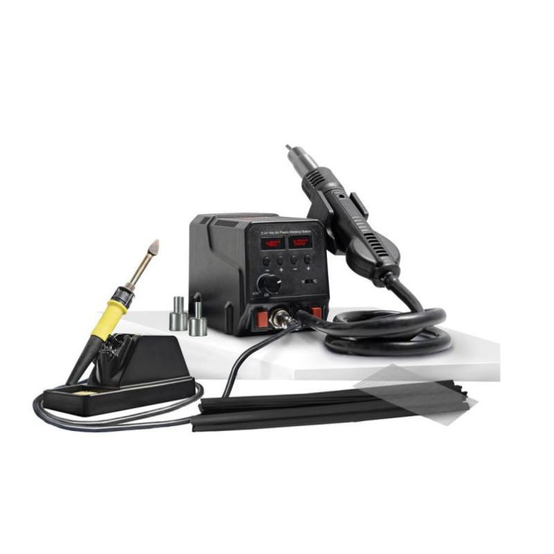 Station de soudage plastique à air chaud 2 en 1 avec fer à souder