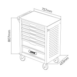 Servante 7 tiroirs - 154 outils