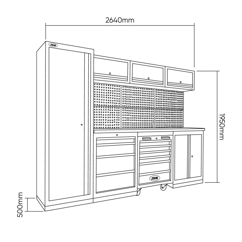 Ensemble de meubles modulaires + 4 modules EVA CARBONE