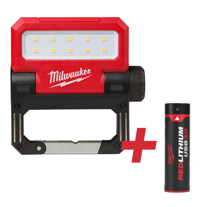 Projecteur orientable 4V, 550 Lumens + Batterie