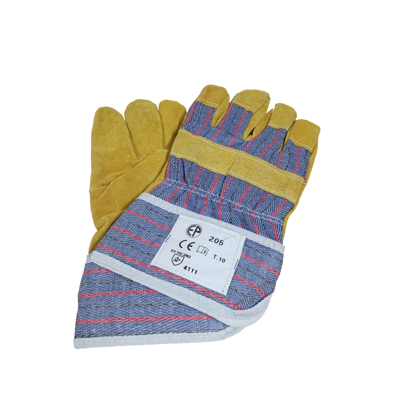 Gants docker croûte porc, paume doublée