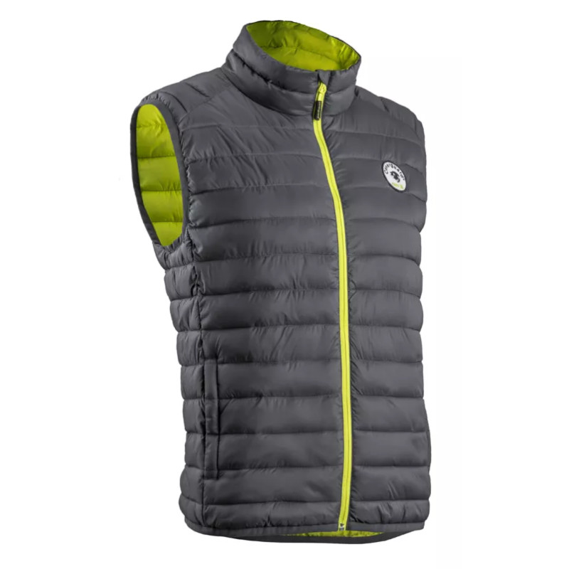 GILET KUMA GRIS ZIPPER JAUNE