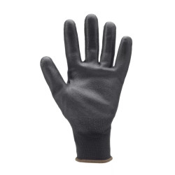 Gants polyamide noir, paume enduite PU noir T.9 (Ex 6139)