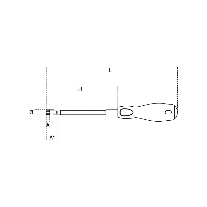CLÉ À DOUILLE EMMANCHÉE FLEXIBLE 7mm