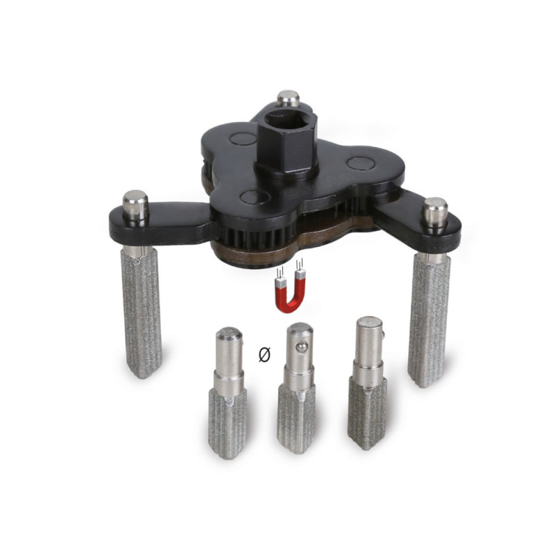 Coffret clé autoréglable à 3 bras pour filtre à huile