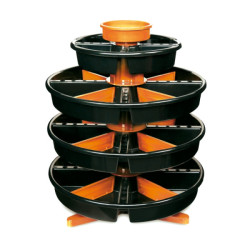 Étui à outils organisateur ABS avec plateaux pivotants