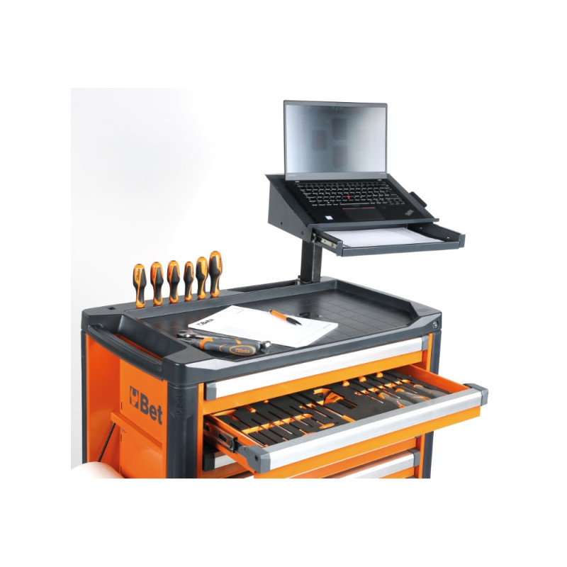 Servante mobile d'atelier 7 tiroirs Orange