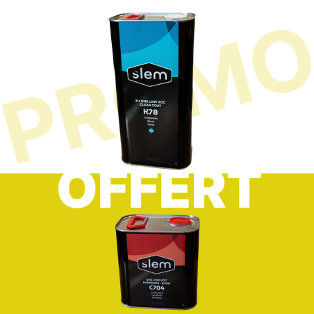 PACK VERNIS K78 :5L DE VERNIS + 2.5L C704 Durcisseur UHS LENT