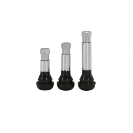 Valve pour pneu tubeless, Ø11,5 x 61,5mm, sortie d'air chromée, lot de 100pcs