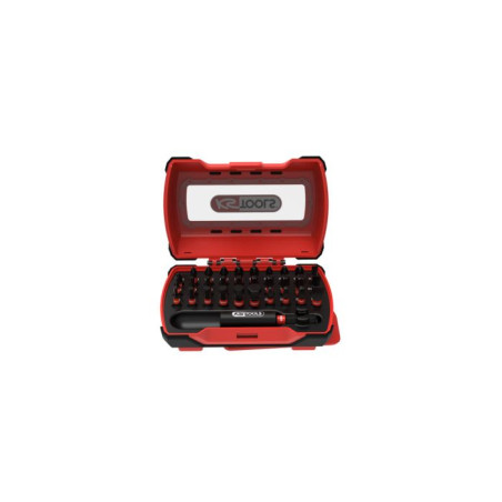 Mini coffret d'embouts de vissage à chocs 1/4'' L.25 mm, 31 pièces