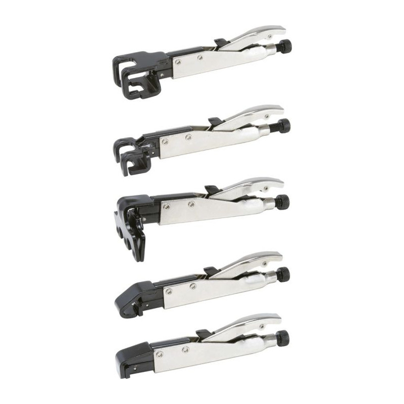 Jeu de pinces étaux pour carrossier, 5 pièces