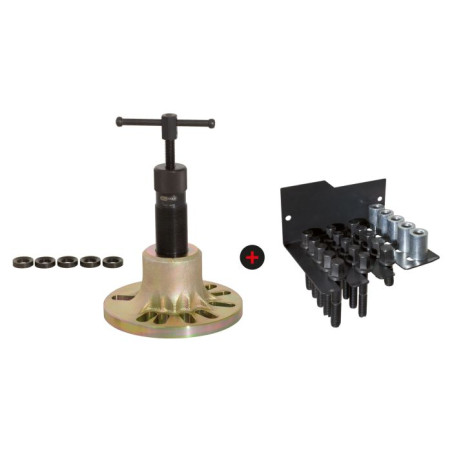 Lot d'un extracteur pour moyeux de roues et d'un jeu de fixations