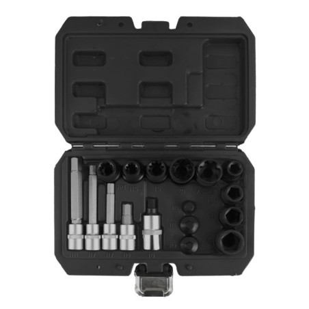 Coffret de 17 douilles pour étriers de freins, 1/4'' - 3/8'' - 1/2''