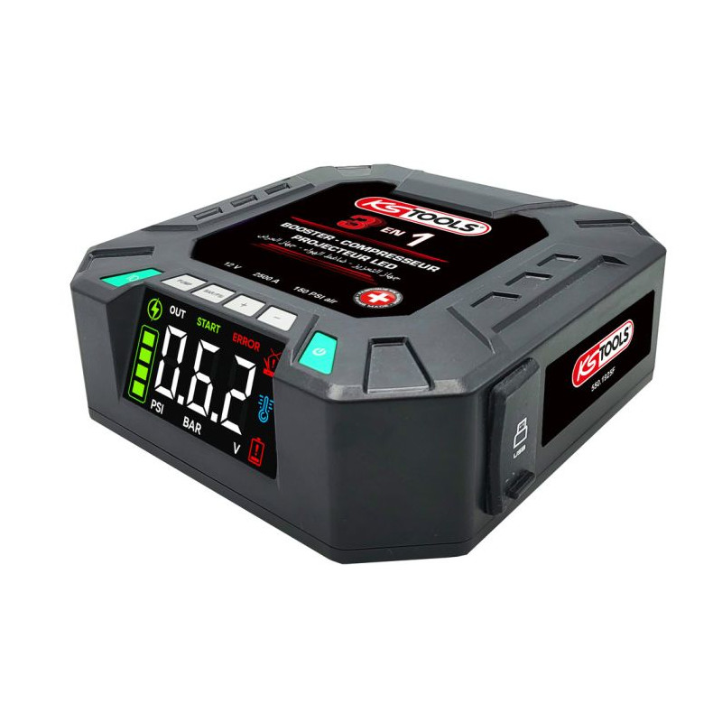 Booster lithium - Compresseur - Projecteur 3 en 1