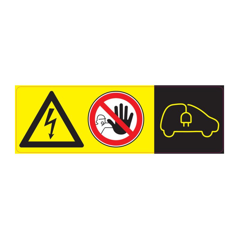 Lot d'étiquettes temporaires véhicule accidenté sur pare brise