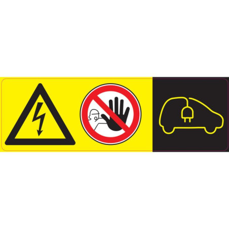 Lot d'étiquettes temporaires véhicule accidenté sur pare brise