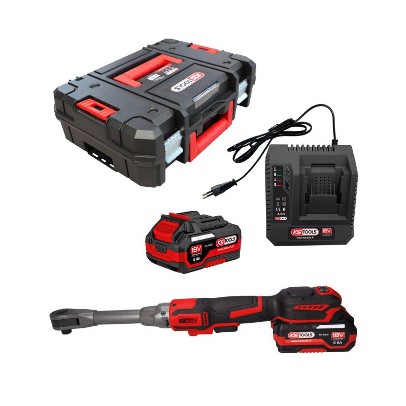 Coffret clé à rochet 1/2'' 18V, 2 batteries et chargeur