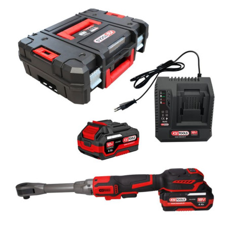 Coffret clé à rochet 1/2'' 18V, 2 batteries et chargeur