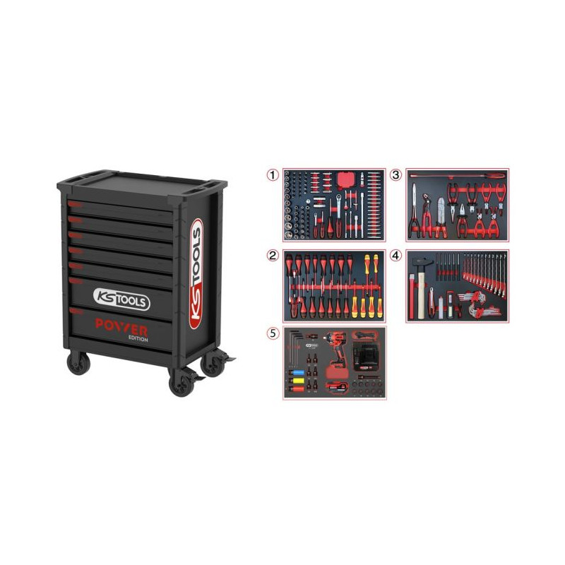 Servante 7 tiroirs édition limitée équipée de 236 pièces